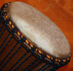 Bougarabou Trommel aus Mali Trommelfell
