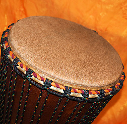 Bougarabou Trommel aus Mali Trommelfell