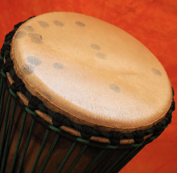 Bougarabou Trommel aus Mali Trommelfell