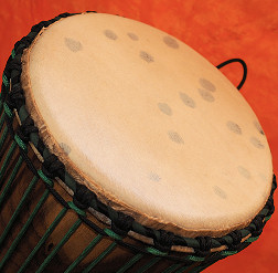 Bougarabou Trommel aus Mali Trommelfell