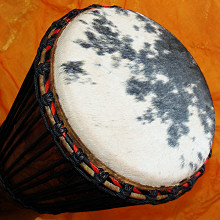 Bougarabou Trommel aus Mali Trommelfell