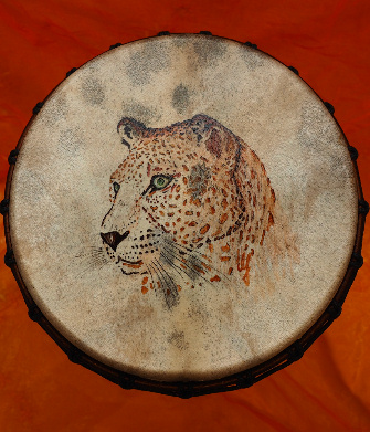 Djembé Art Trommel - Leopard, Djembe Trommel der Premiumklassea