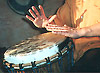 Playing Slap on Djembe Drum
